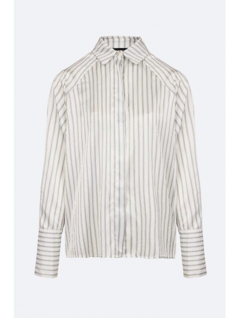 TRILOGY CLOTHING Opal Shirt Λευκό Ριγέ Πουκάμισο