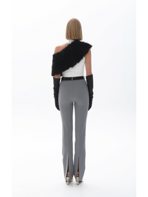 TRILOGY CLOTHING Seraya Faux Fur Black Μαύρο Γουνάκι