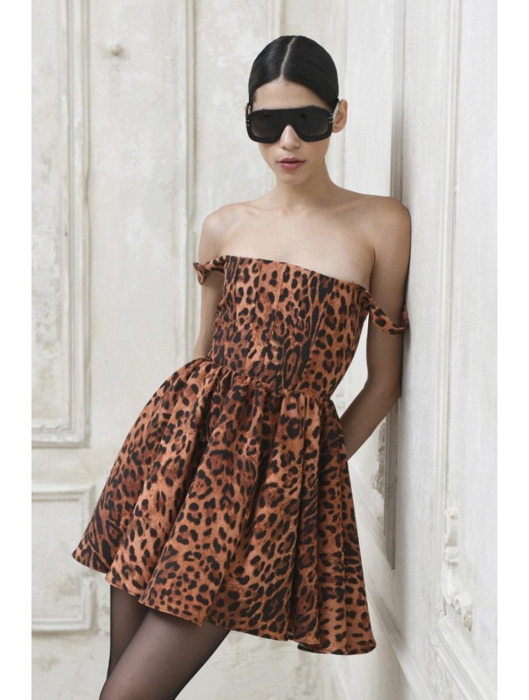 TRILOGY CLOTHING Alix Μίνι Λεοπάρ Φόρεμα