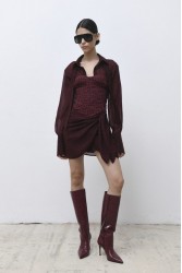 TRILOGY CLOTHING Bergen Μπορντώ Κορσέ