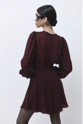 TRILOGY CLOTHING Bergen Μπορντώ Μίνι Φόρεμα