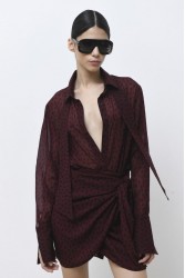 TRILOGY CLOTHING Bergen Μπορντώ Πουκάμισο