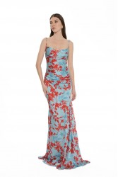 TRILOGY CLOTHING Chic Dress Blue Μπλε Μάξι Φόρεμα