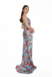 TRILOGY CLOTHING Chic Dress Blue Μπλε Μάξι Φόρεμα