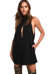TRILOGY CLOTHING Dusk Mini Dress Μαύρο Μίνι Φόρεμα