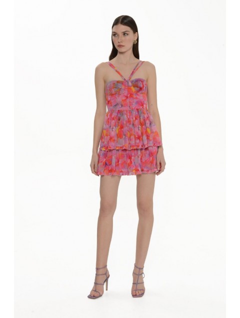 TRILOGY CLOTHING Easther Corset Mini Dress Printed TRILOGY CLOTHING Easther Corset Mini Dress Printed