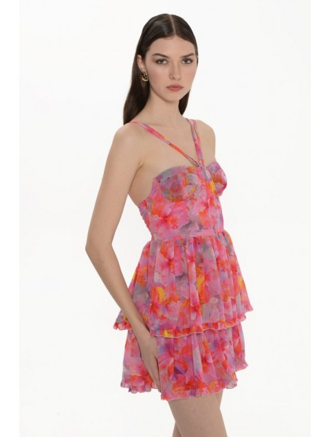 TRILOGY CLOTHING Easther Corset Mini Dress Printed TRILOGY CLOTHING Easther Corset Mini Dress Printed