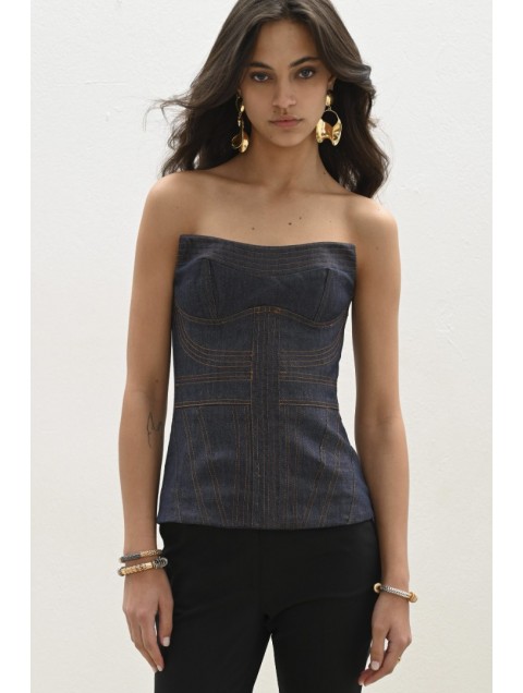 TRILOGY CLOTHING Gina Corset Top Τζιν Κορσές