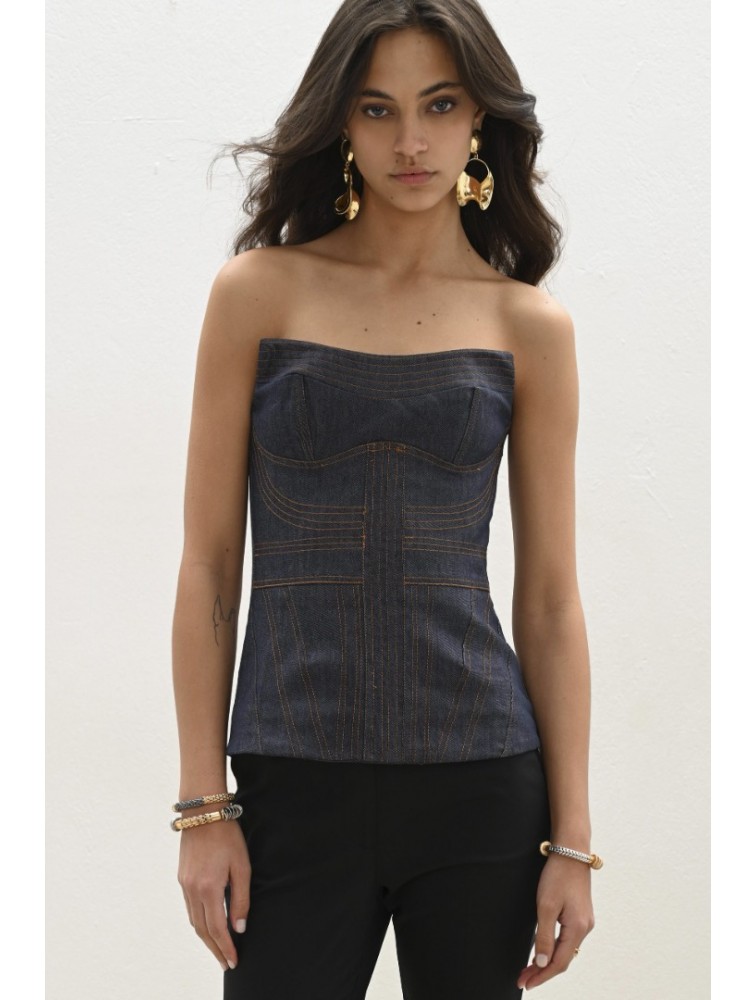 TRILOGY CLOTHING Gina Corset Top Τζιν Κορσές