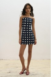TRILOGY CLOTHING Inez Mini Dress Πουά Σκούρο Μπλε Μίνι Φόρεμα