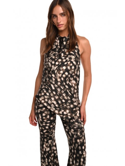 TRILOGY CLOTHING Karma Top Εμπριμέ Ασπρόμαυρο Τοπ