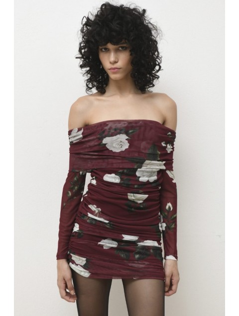 TRILOGY CLOTHING Lana Bordeaux Mini Dress TRILOGY CLOTHING Lana Bordeaux Mini Dress