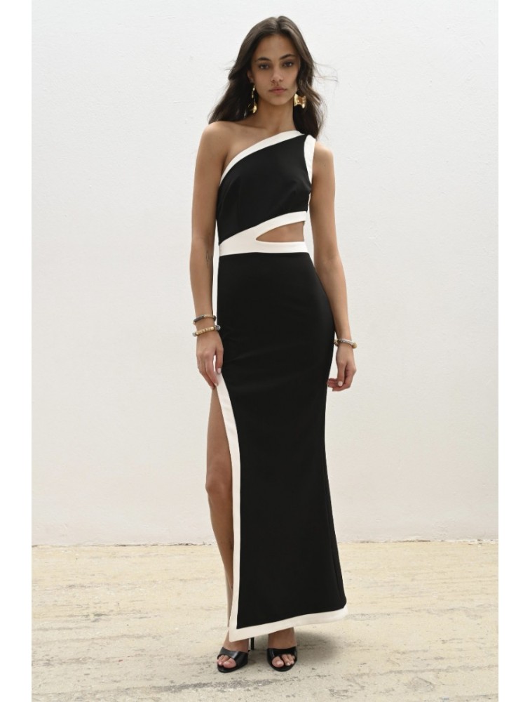 TRILOGY CLOTHING Luisa Maxi Dress Black and White Maxi Dress