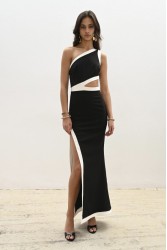 TRILOGY CLOTHING Luisa Maxi Dress Black and White Maxi Dress