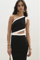 TRILOGY CLOTHING Luisa Maxi Dress Black and White Maxi Dress