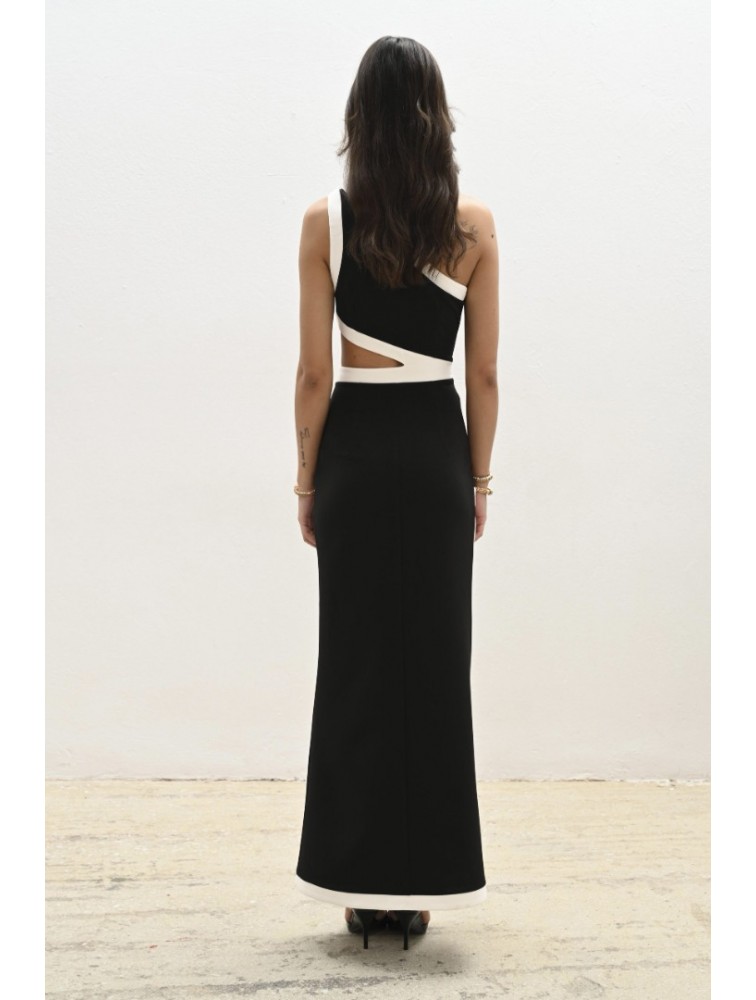 TRILOGY CLOTHING Luisa Maxi Dress Black and White Maxi Dress