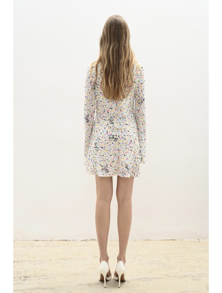 TRILOGY CLOTHING Margot Mini Dress Πολύχρωμο Μίνι Φόρεμα