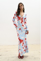 TRILOGY CLOTHING Noire Maxi Dress Πολύχρωμο Μάξι Φόρεμα