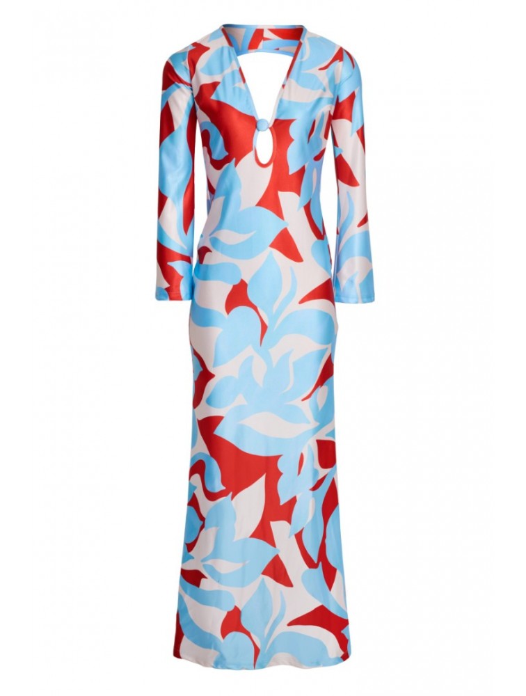 TRILOGY CLOTHING Noire Maxi Dress Πολύχρωμο Μάξι Φόρεμα