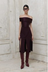 TRILOGY CLOTHING Tudor Μπορντώ Φούστα