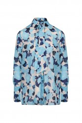 TRILOGY CLOTHING Thior Shirt Blue Μπλε Φλοράλ Πουκάμισο