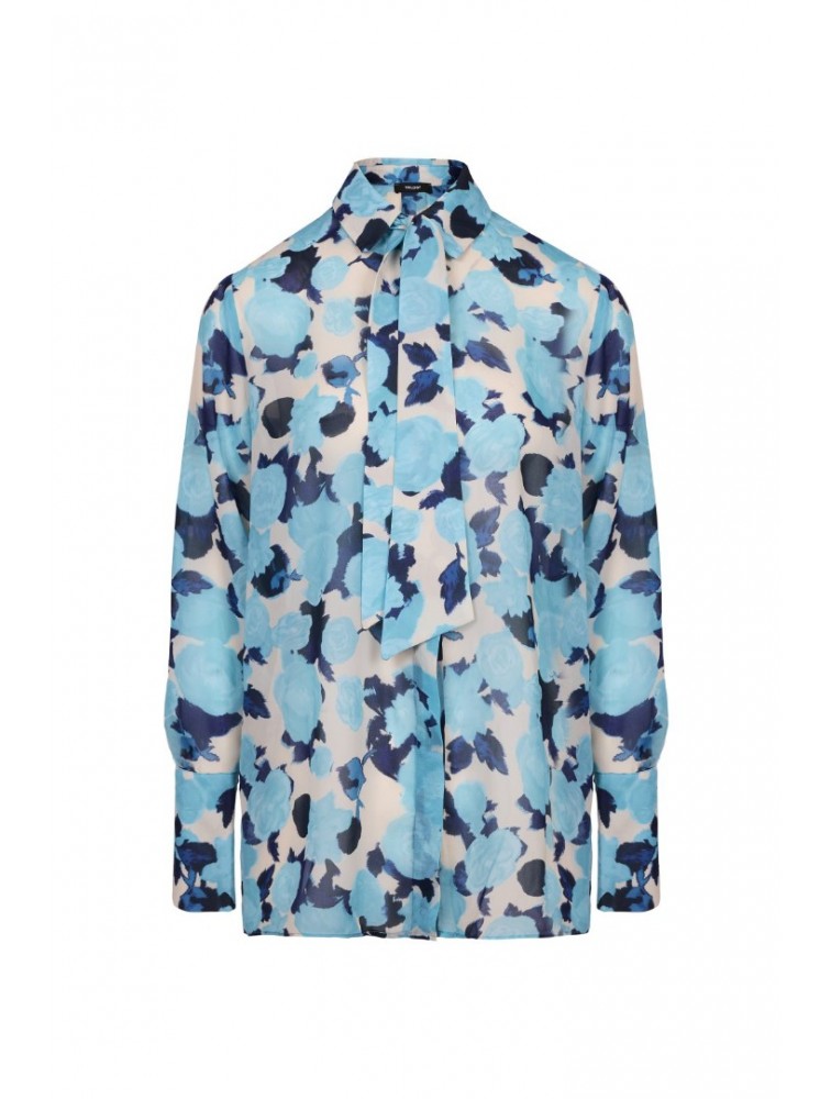 TRILOGY CLOTHING Thior Shirt Blue Μπλε Φλοράλ Πουκάμισο