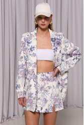 TRILOGY CLOTHING Violet Blazer Βιολετί Σακάκι