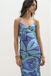 TRILOGY CLOTHING Zoya Maxi Slip Dress Εμπριμέ Μάξι Φόρεμα