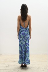 TRILOGY CLOTHING Zoya Maxi Slip Dress Εμπριμέ Μάξι Φόρεμα