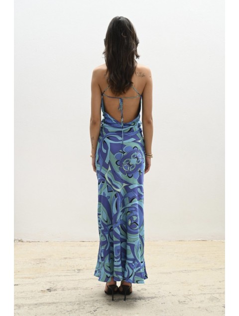 TRILOGY CLOTHING Zoya Maxi Slip Dress Εμπριμέ Μάξι Φόρεμα