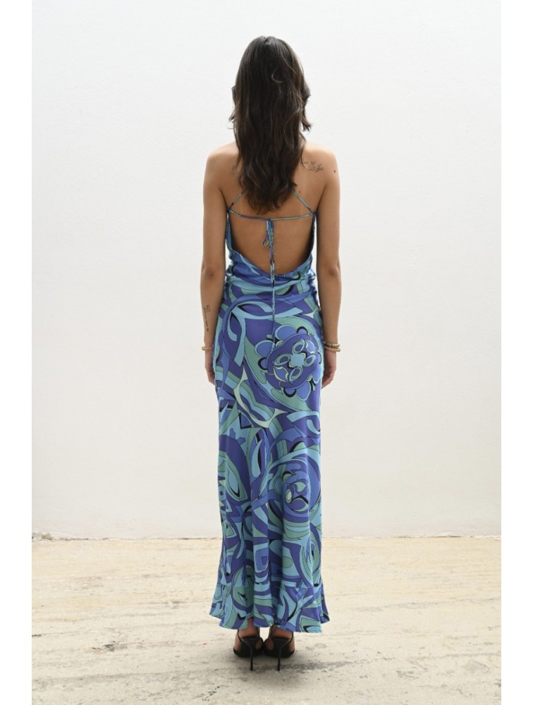 TRILOGY CLOTHING Zoya Maxi Slip Dress Εμπριμέ Μάξι Φόρεμα