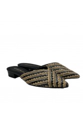 TSAKIRIS MALLAS Ψάθινα φλατ mules