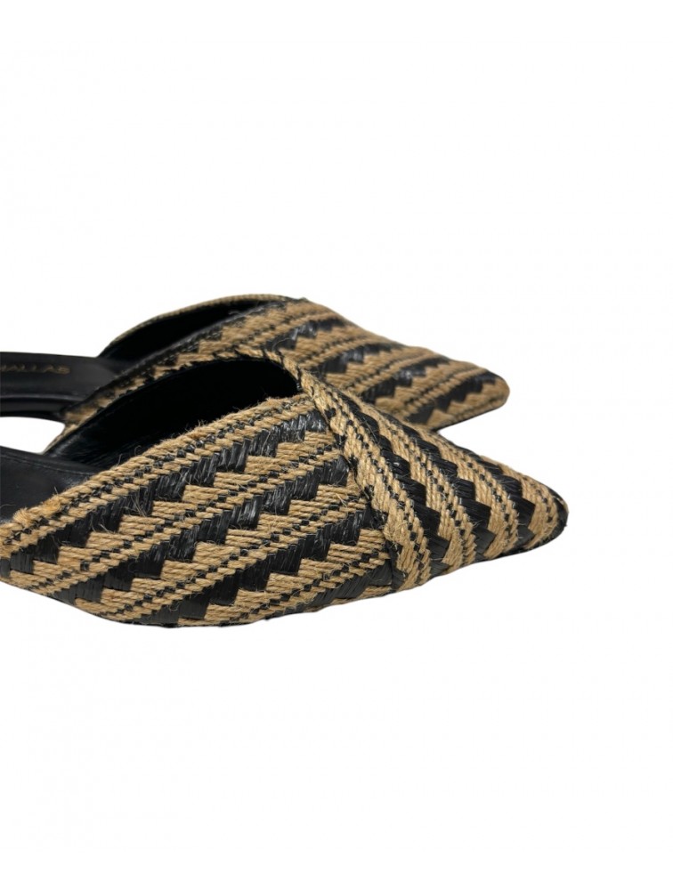 TSAKIRIS MALLAS Ψάθινα φλατ mules