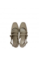 TSAKIRIS MALLAS Slingback Εκρού γυναικείες γόβες