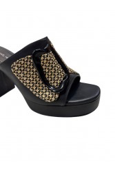 TSAKIRIS MALLAS Black Women's Mules With Straw