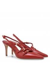 TSAKIRIS MALLAS Κόκκινες γυναικείες Slingback Γόβες