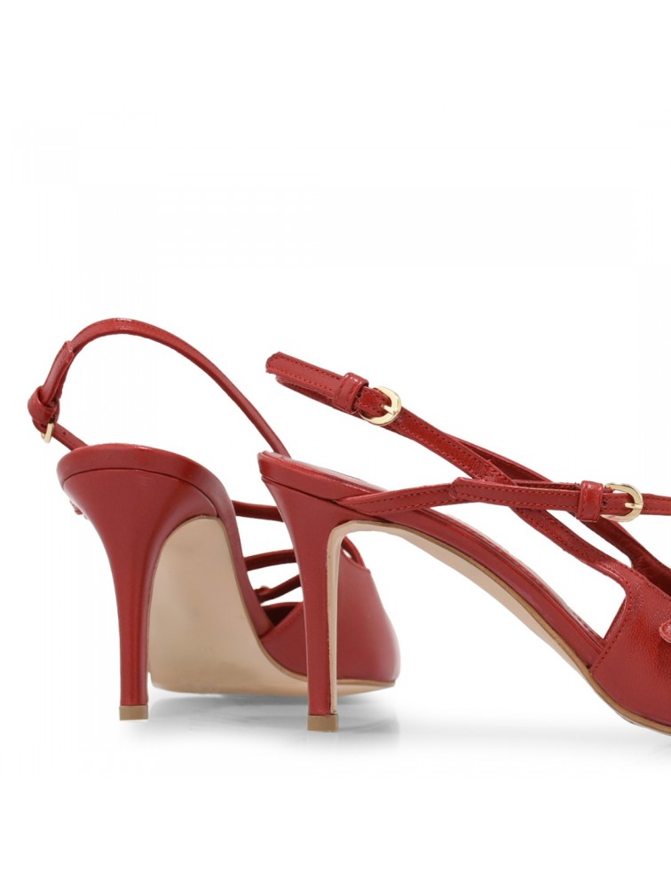 TSAKIRIS MALLAS Κόκκινες γυναικείες Slingback Γόβες