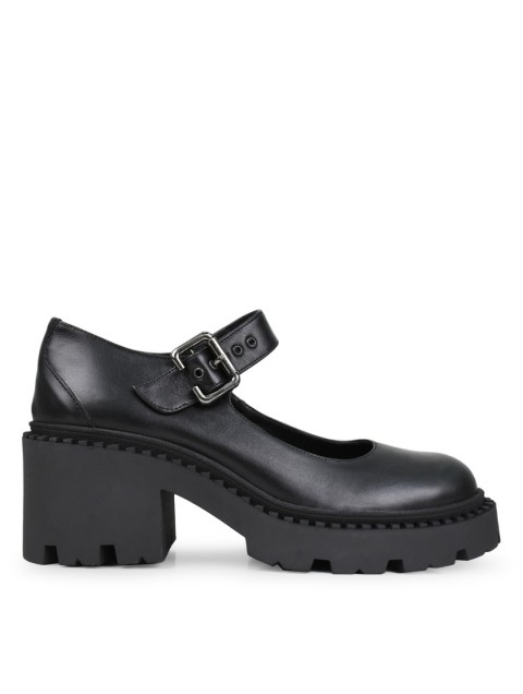 TSAKIRIS MALLAS Women's Black Leather Mary Janes TSAKIRIS MALLAS Women's Black Leather Mary Janes