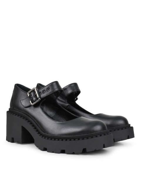 TSAKIRIS MALLAS Women's Black Leather Mary Janes TSAKIRIS MALLAS Women's Black Leather Mary Janes