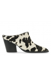 TSAKIRIS MALLAS Ασπρόμαυρα Animal Print Γυναικεία Mules
