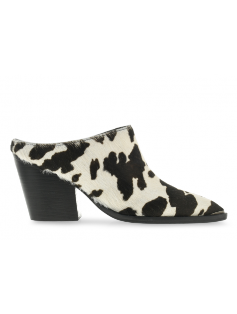 TSAKIRIS MALLAS Ασπρόμαυρα Animal Print Γυναικεία Mules 