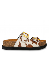 TSAKIRIS MALLAS Γυναικεία Δερμάτινα Flatforms Cow Print