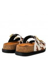 TSAKIRIS MALLAS Γυναικεία Δερμάτινα Flatforms Cow Print