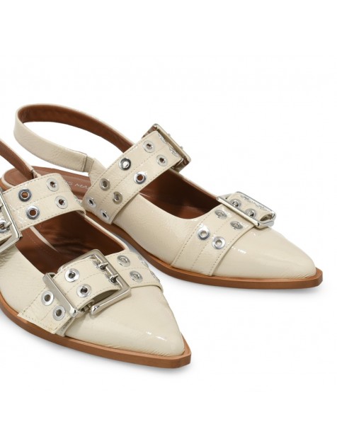 TSAKIRIS MALLAS Γυναικείες Slingback Μπαλαρίνες στο χρώμα του πάγου TSAKIRIS MALLAS Γυναικείες Slingback Μπαλαρίνες στο χρώμα του πάγου