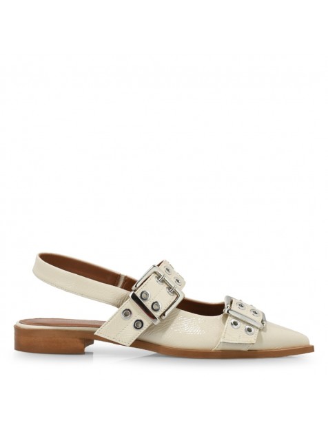 TSAKIRIS MALLAS Γυναικείες Slingback Μπαλαρίνες στο χρώμα του πάγου TSAKIRIS MALLAS Γυναικείες Slingback Μπαλαρίνες στο χρώμα του πάγου
