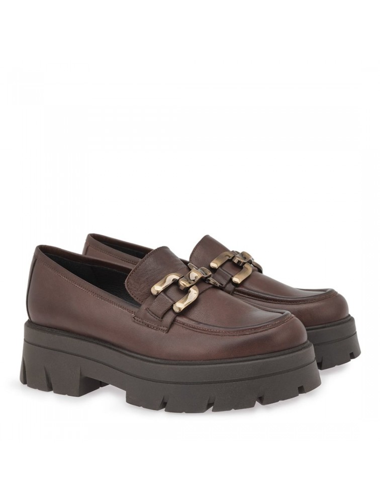 TSAKIRIS MALLAS Καφέ Δερμάτινα Loafers