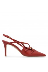 TSAKIRIS MALLAS Κόκκινες γυναικείες Slingback Γόβες