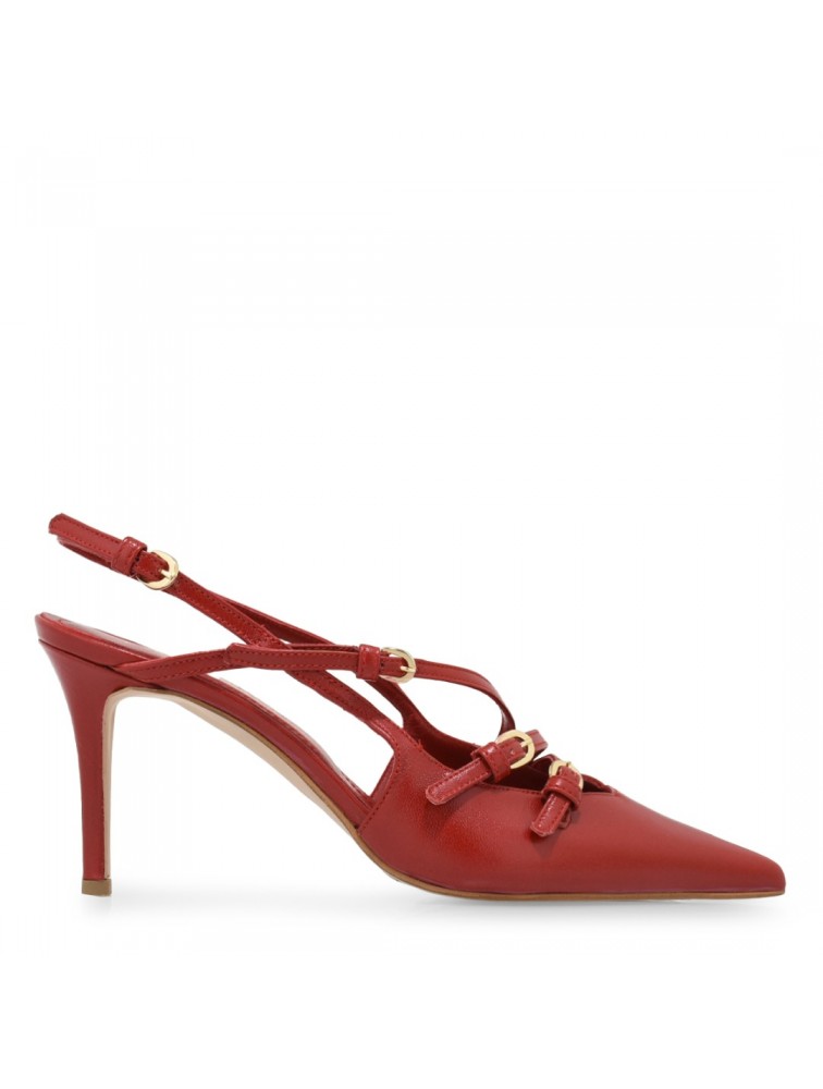 TSAKIRIS MALLAS Κόκκινες γυναικείες Slingback Γόβες