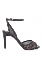 TSAKIRIS MALLAS Leopard Leather Women's Sandals