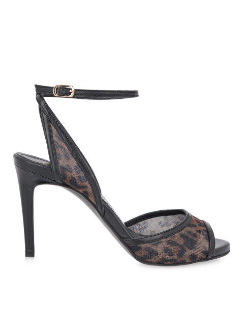TSAKIRIS MALLAS Leopard Leather Women's Sandals
